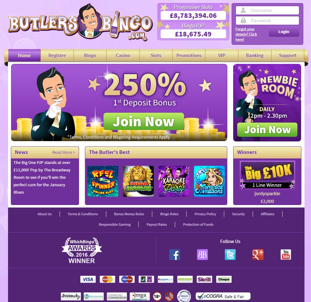 butlers-bingo-home-screen